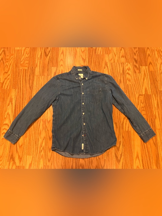 American Eagle Outfitters Tops - American Eagle Outfitters Denim Button-Down Shirt - Dark Blue